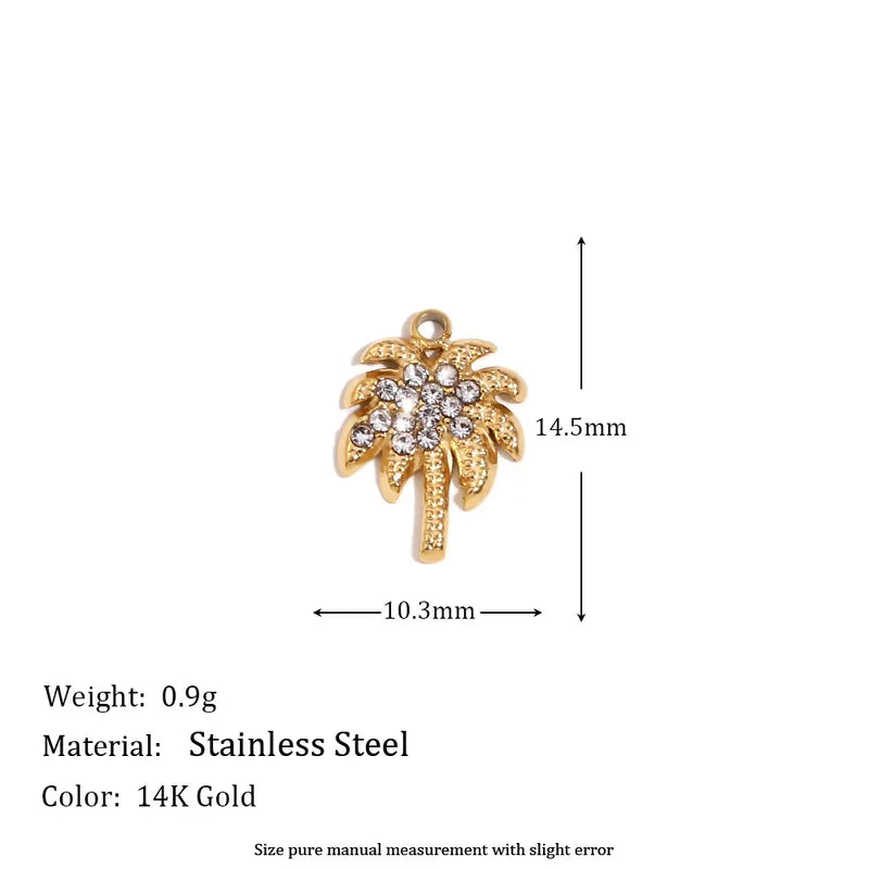 1 Piece 15*19.5mm 7.7*20.5mm 9.3*14.2mm 304 Stainless Steel 14K Gold Plated Ocean Bow Knot Shell Jewelry Accessories Pendant