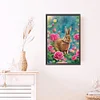 (40*60cm)Flowers Rabbit - Round AB Drill Diamond Painting