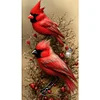 (40*70cm)Cardinal - Round Partial AB Drill Diamond Painting