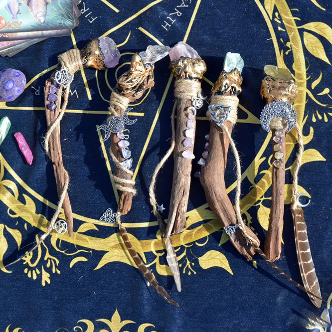 Olivenorma Weird Branches Celtic Knot Accessories Witch Crystal Wands