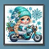 Snow Girl - Diamond Painting - Partial Special Shaped Drill(Canvas|30*30cm)