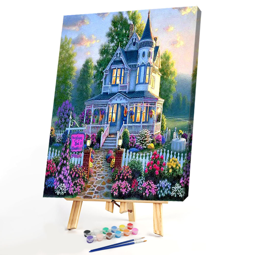 

40*50CM Paint By Numbers-Flower Castle, 501 Original