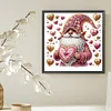 >SALE<5D DIY Partial Special Shaped Drill Diamond Painting Heart Gnome Decor 30x30cm