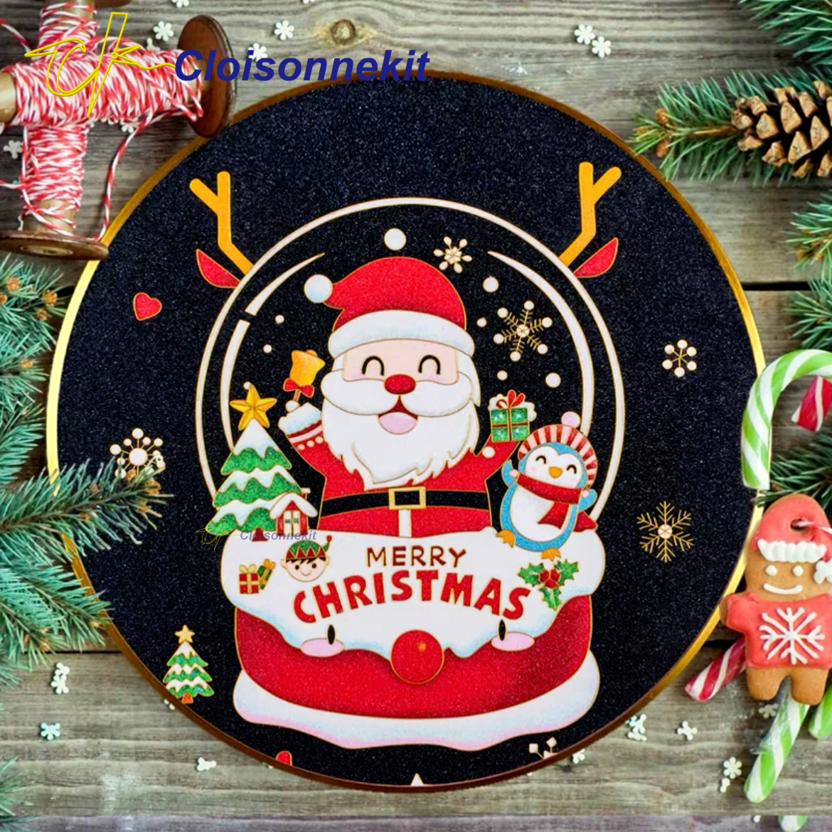 Merry Christmas -Cloisonne Painting Art Kits - Cloisonnekit