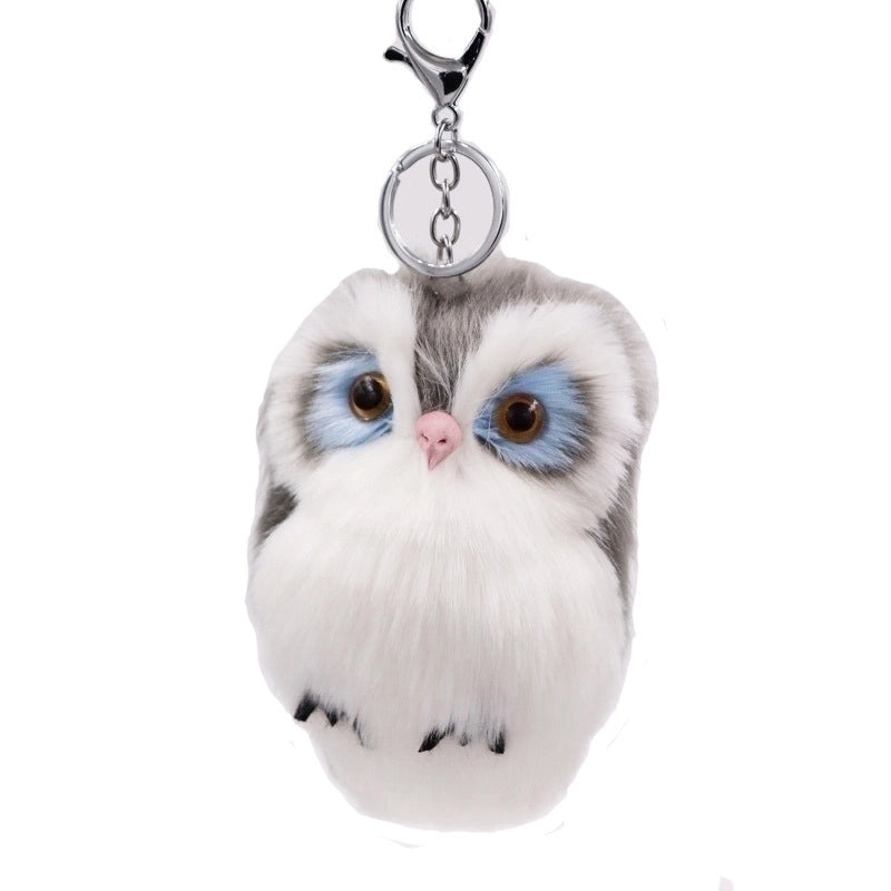 Cute Owl Plush Unisex Bag Pendant Keychain