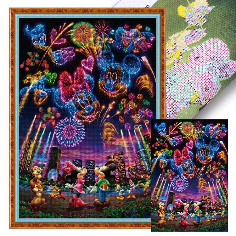 Disney Fireworks - Printed Cross Stitch 11CT 50*70CM