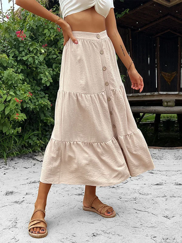 Holiday French Style Button Skirt