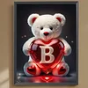 Diamond Painting -DIY Full Square Drill Heart Bear Letter B