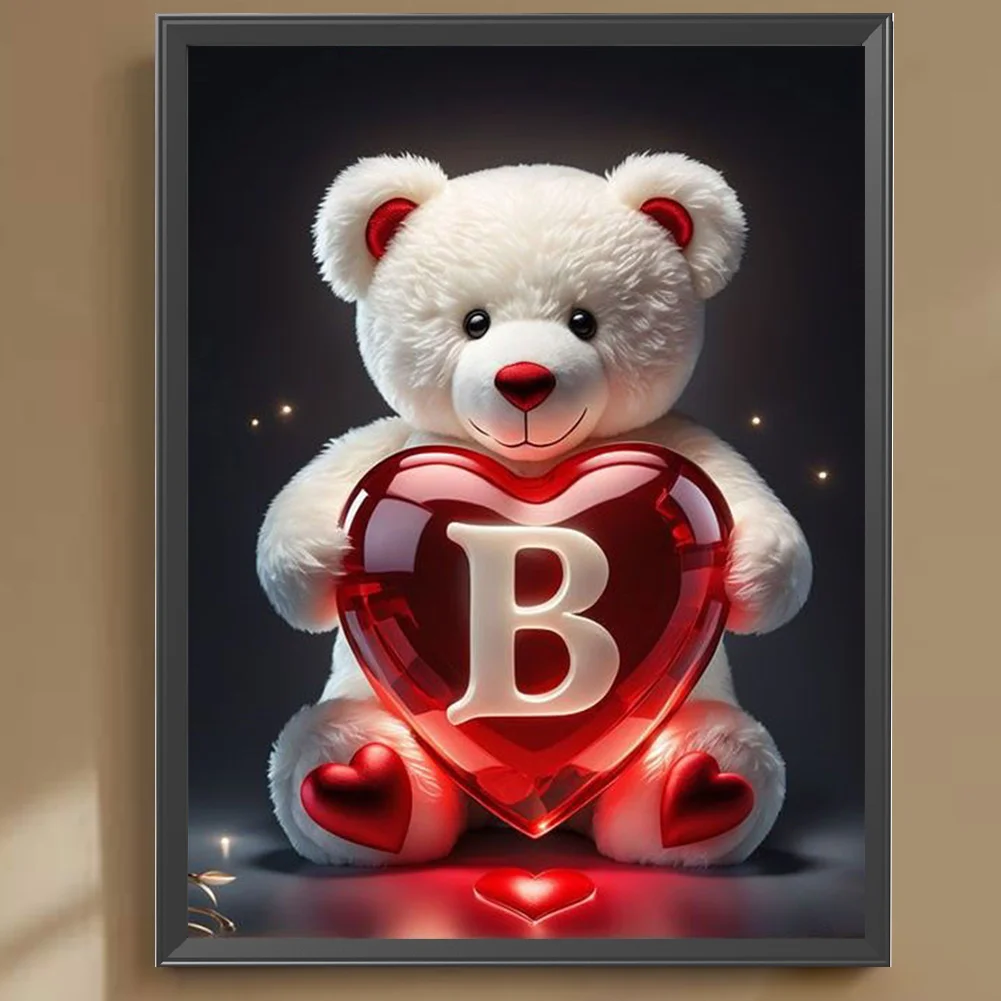 Diamond Painting - Full Square Drill - Bear Love B(Canvas|35*45cm)