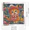 Diamond Painting -DIY Round Drill Christmas Kitten(40x40cm)