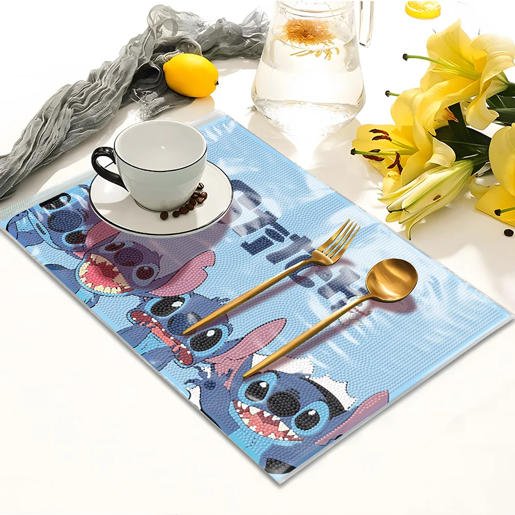 DIY Stitch Diamond Painting Placemat Diamond Crafts Projects for Kids Adults