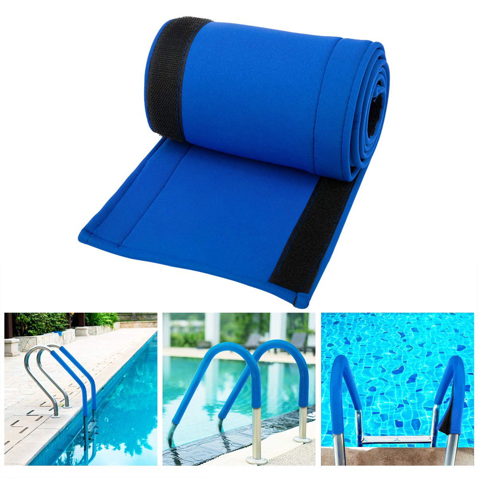 Swimming Pool Handrail Cover Safety Ladder Soft Blue Grip Protector (8ft) от Cesdeals WW