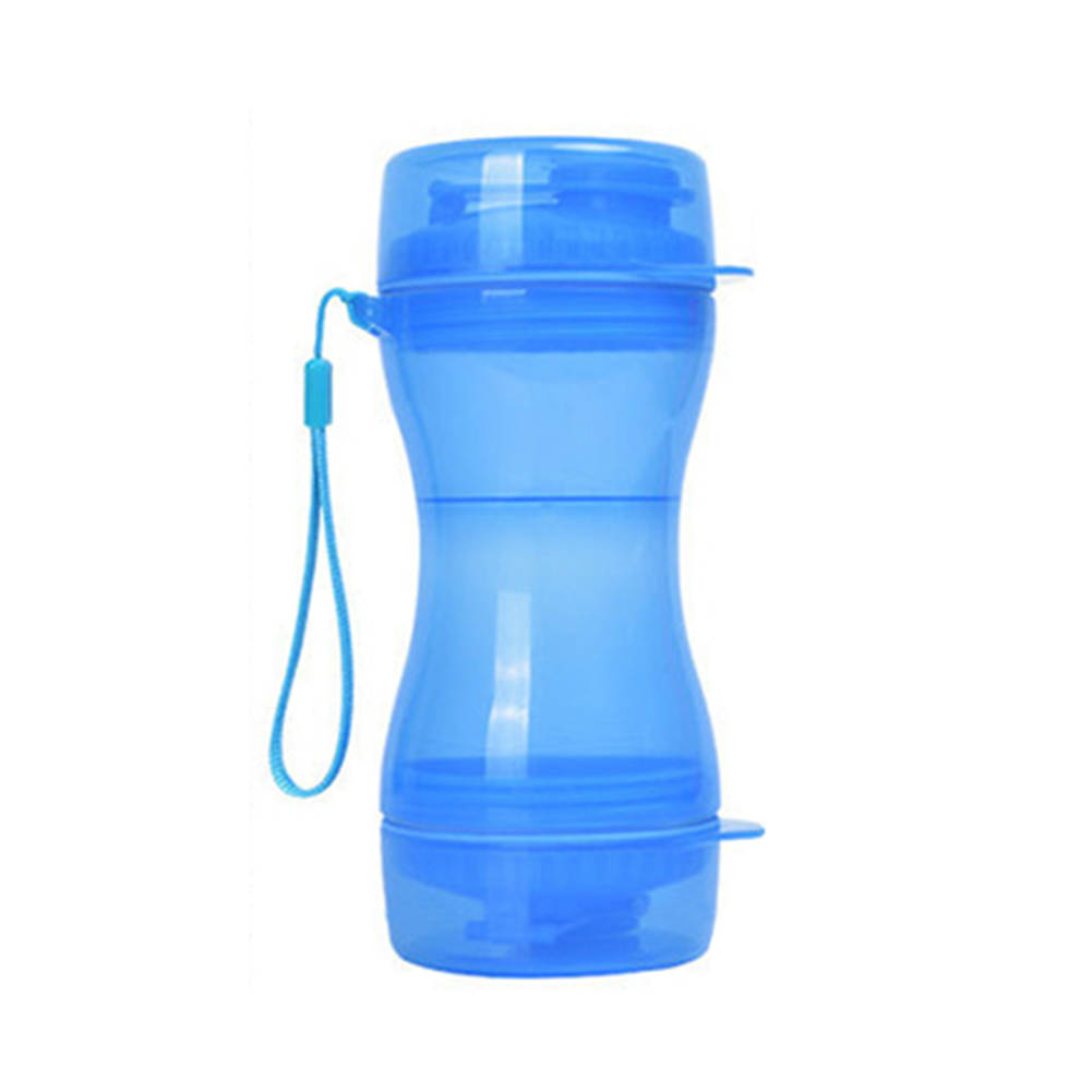 

Pet Cat Outdoor Feeding Water Bottle Food Bowl Dual Use Portable Container, Rose red, 501 Original