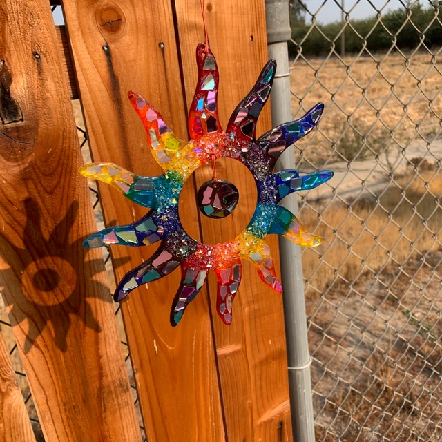 Rainbow  stained glass suncatcher