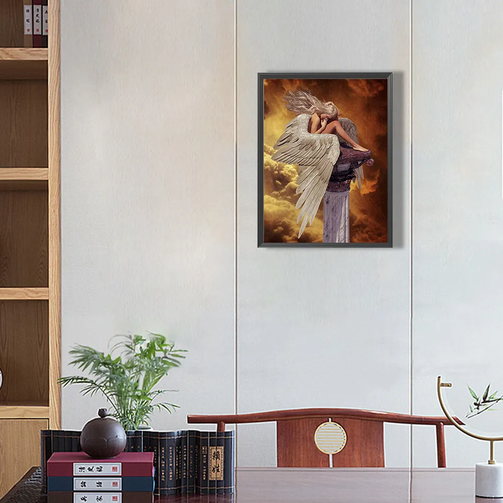 Full Round Diamond Painting 30*40cm - Winged Angel