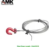 AMK 1/10 Scale Accessories 25T Steering Gear Servo Winch Wheel Steel Wire Rope Drum with Tow Hook for RC Crawler Car TRX4 TRX6 Axial SCX10 Wraith D90 Tamiya CC01