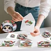 6PCS DIY Diamond Art Greeting Cards Christmas Animal Congratulations Cards Gift