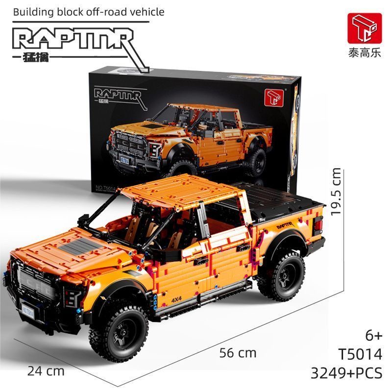 MOC Ford F-150 Raptor Pickup Truck Tech Bricks Toy T5014A