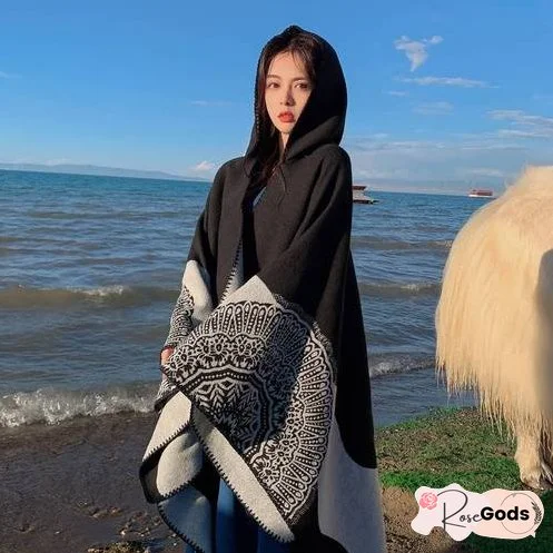 New Autumn and Winter Ethnic Scarf for Women Tibet Cloak Thickened Desert Cloak