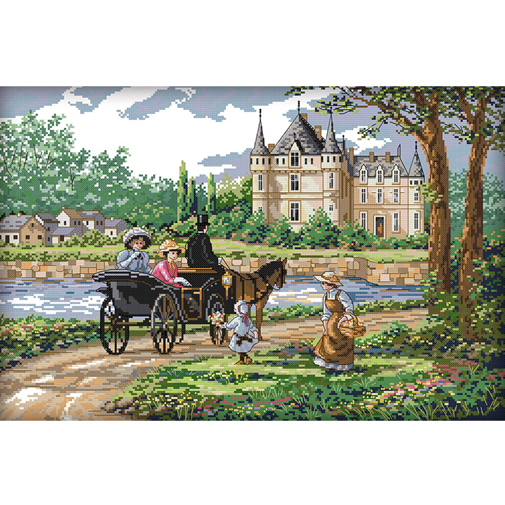 

Landscape - 11CT Stamped Cross Stitch - 68*48CM, 501 Original