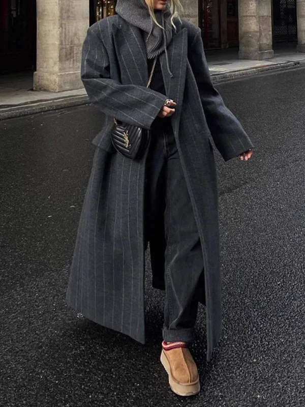 Loose Short Sleeves Contrast Color Split-Joint Striped Patterns Lapel Blouses&Shirts Tops