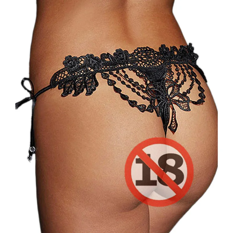 Churchf Sex Water-Soluble Lace Lace Bilateral Strap Hollow Lady Low-Rise Underwear 1136
