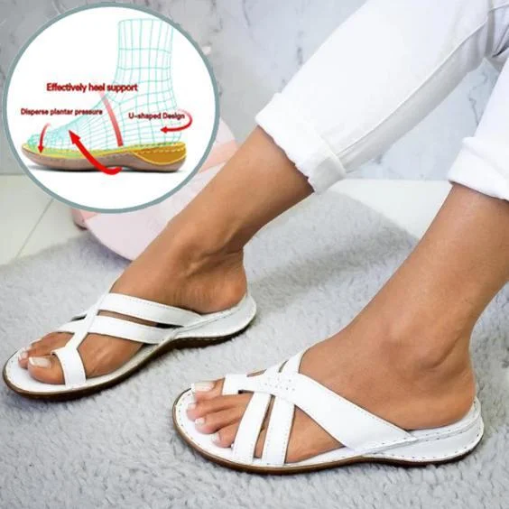 Hugoiio™ Women‘s Casual Comfy Toe Ring Criss-Cross Sandals (BUY 2 GET 10%OFF)