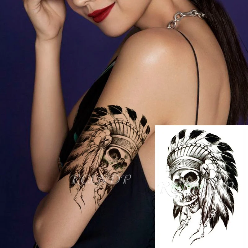 Waterproof Temporary Tattoo Sticker Tribal totem band Fake Tatto Personality Flash Tatoo Waist Arm Foot Tato for Girl Women Men