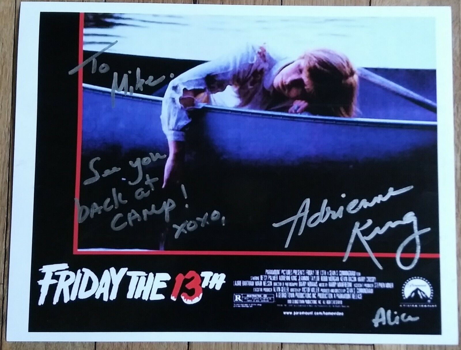 ADRIENNE KING AUTOGRAPHED 8.5x11