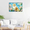 (60*40cm)Cat Flowers - Full Round Drill Diamond Painting