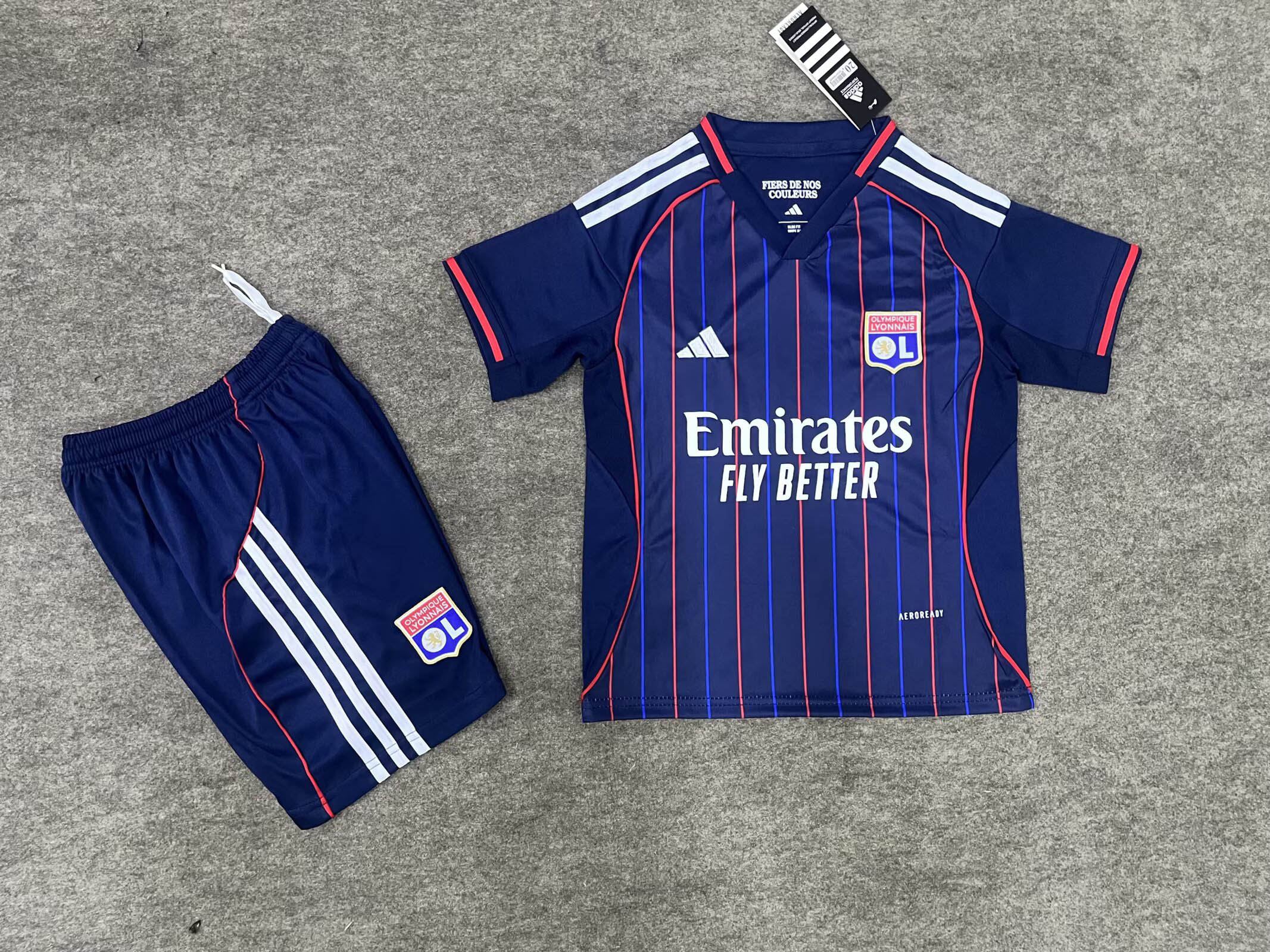 2025-2026 KIDS Lyon Olympique Lyonnais Away Football Shirt 1:1 Thai Quality Maxi Kit