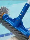 12.99inch Pool Brush Head with Round Ends High-Efficiency Pool Brush with High-Density Nylon Bristles for Corner for Cleaning Pools Walls Floors Steps Small Stains