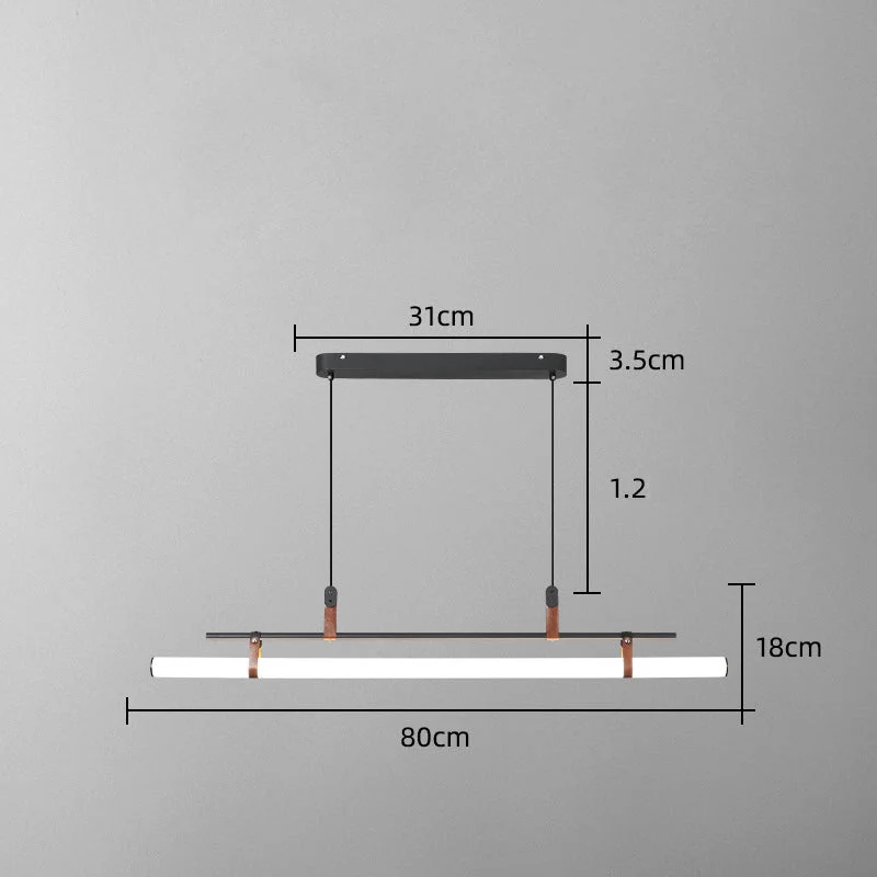Nordic Simple Restaurant Lamp Living Room Cafe Chandelier Office Desk Bar Acrylic LED Strip Chandelier