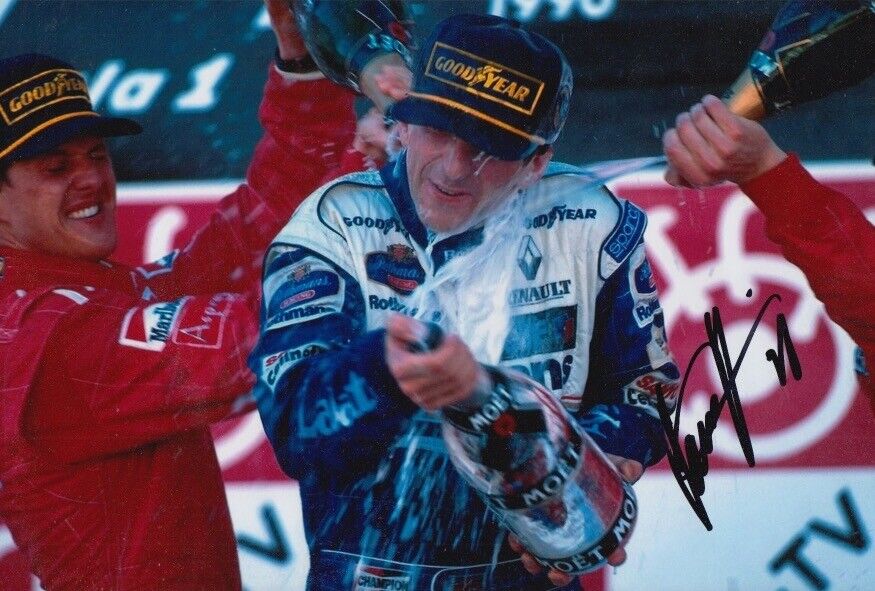 DAMON HILL HAND SIGNED 12X8 Photo Poster painting WILLIAMS F1 AUTOGRAPH