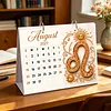 DIY 2027 Diamond Painting Calendar Art Kit Paper Desk Calendar Desktop Decoration Craft Kit