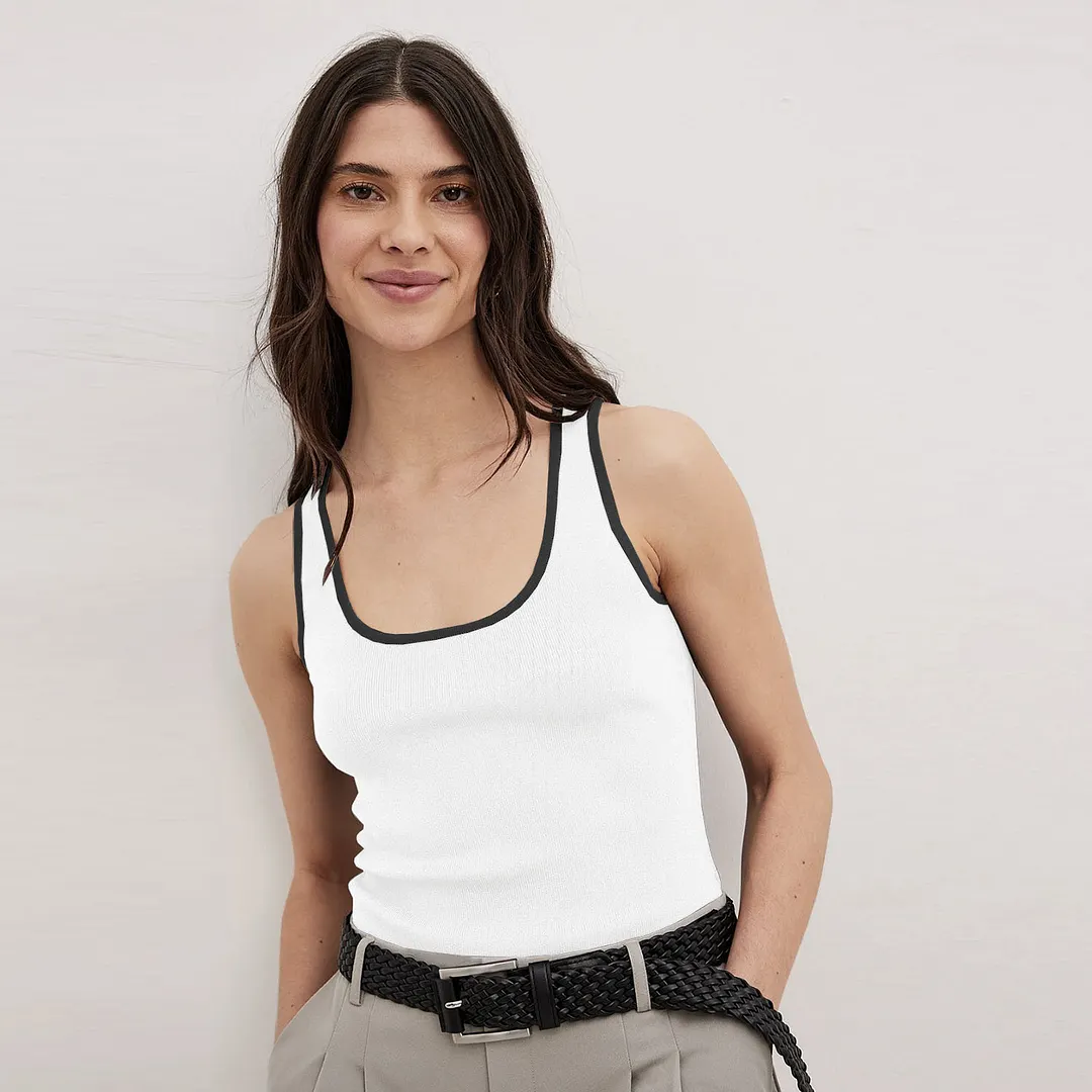 Uveng Spring And Summer Explosion Of Women's Clothing Can Wear Two-Wearing Waistcoat Top