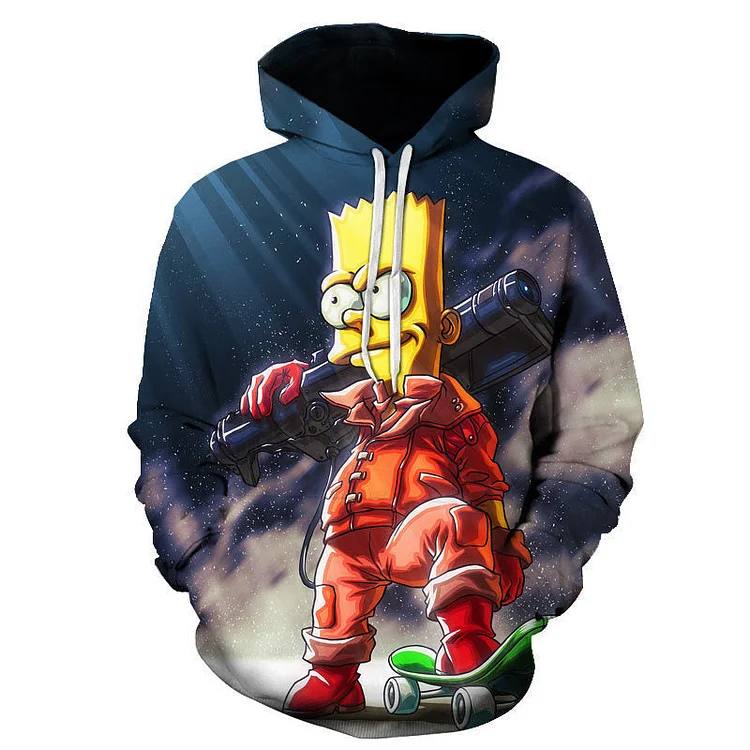 The Simpsons Hoodie 3D Digital Printing Casual Cool Creative Sweater