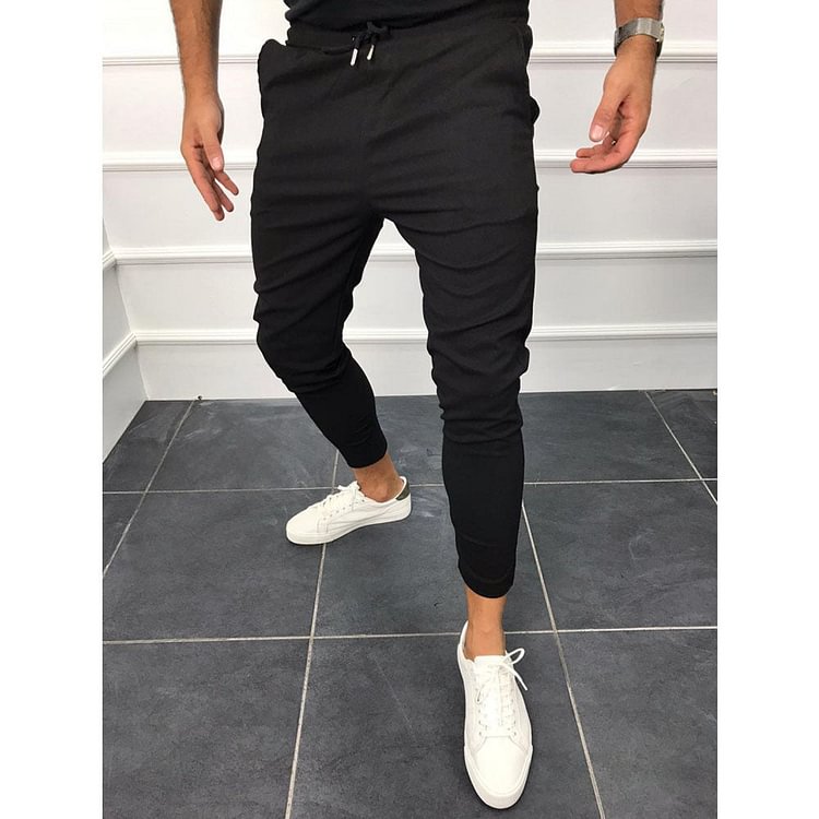 Men's Fashion solid color sports casual pants
