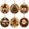 6pcs/set DIY Diamond Special Shape Pearl Art Hanging Wooden Christmas Tree Ornament Kit