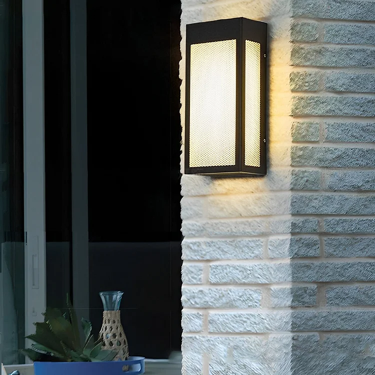 Minimalist Rectangular Waterproof LED Black Modern Outdoor Wall Lamp - Appledas