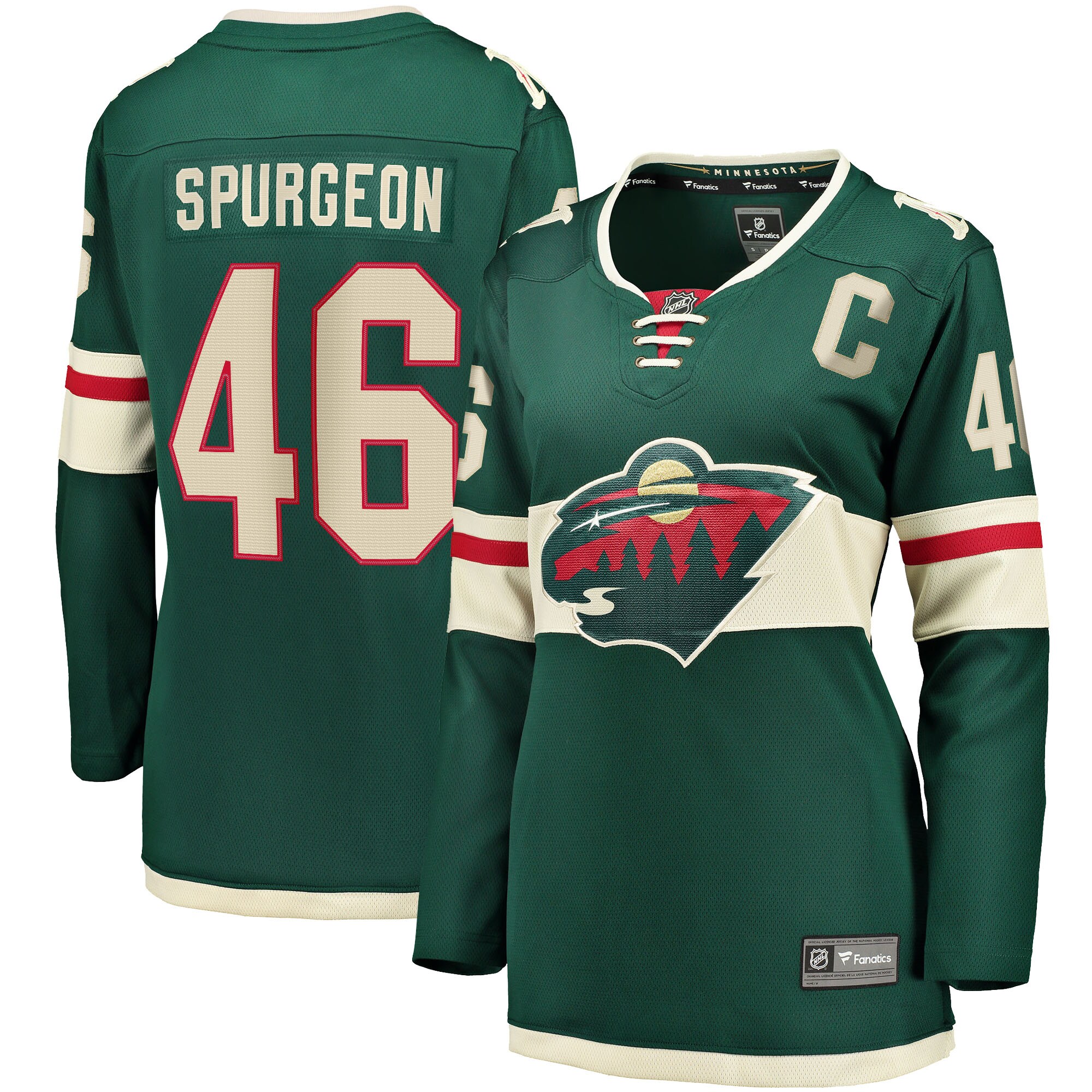 Jared Spurgeon Minnesota Wild Women&rsquo;s Home Breakaway   Jersey &ndash; Green mysite
