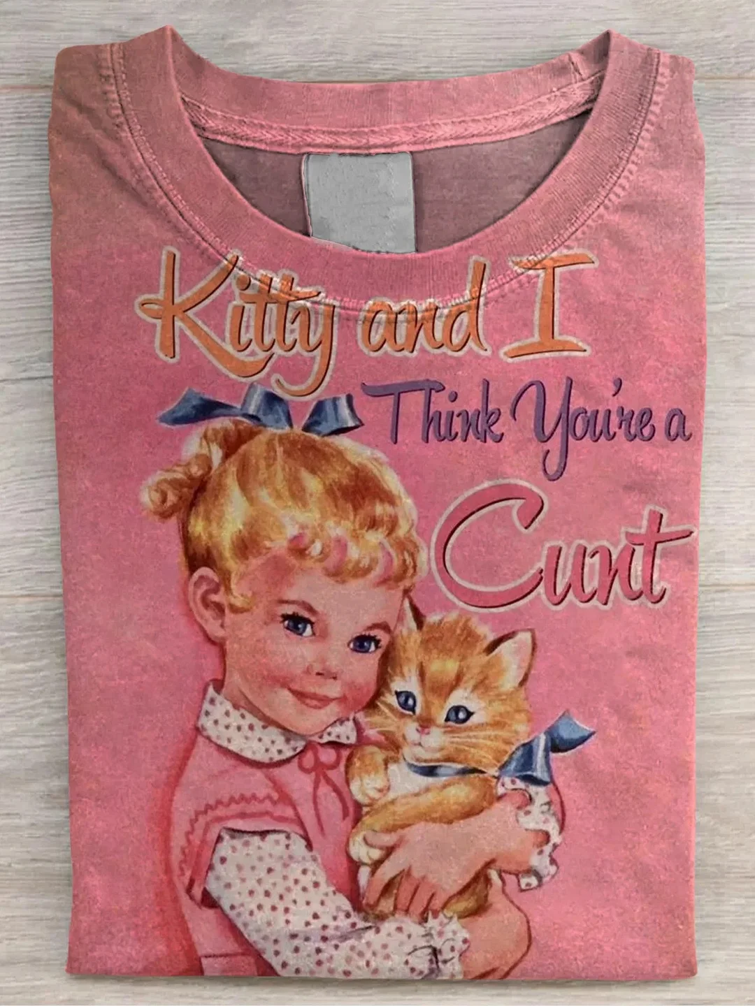 Eagerlys  Kitty and I Think You're A Cunt T-shirt Eagerlys