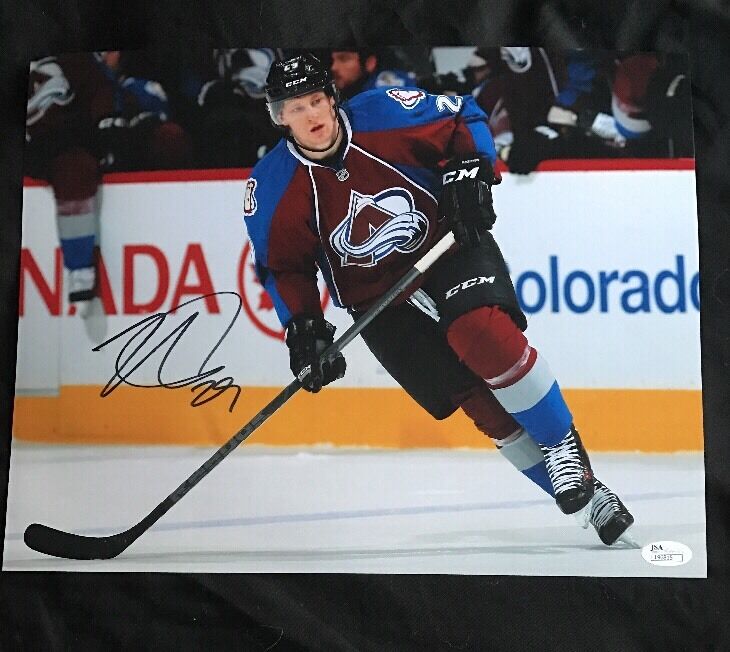 NATHAN MACKINNION AUTOGRAPHED 11X14 COLORADO AVALANCHE Photo Poster painting JSA/COA NHL AUTO