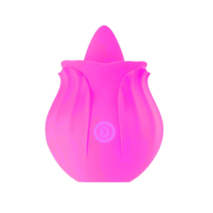 Silica gel rose tongue toy 10 Frequency (Rose red)