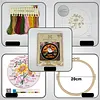 Halloween Ghost DIY Cotton Embroidery Kit with Embroidery Hoop Pre-Printed Pattern Needlework 30x30cm Starter Hand Stitch Kits for Beginners Adults