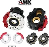 AMK Brass Axle Case Rear Diff Housing, LCG Brass Counter Weight Axle Housing for 1/10 RC Crawler Car TRX4 TRX6 Upgrade Parts