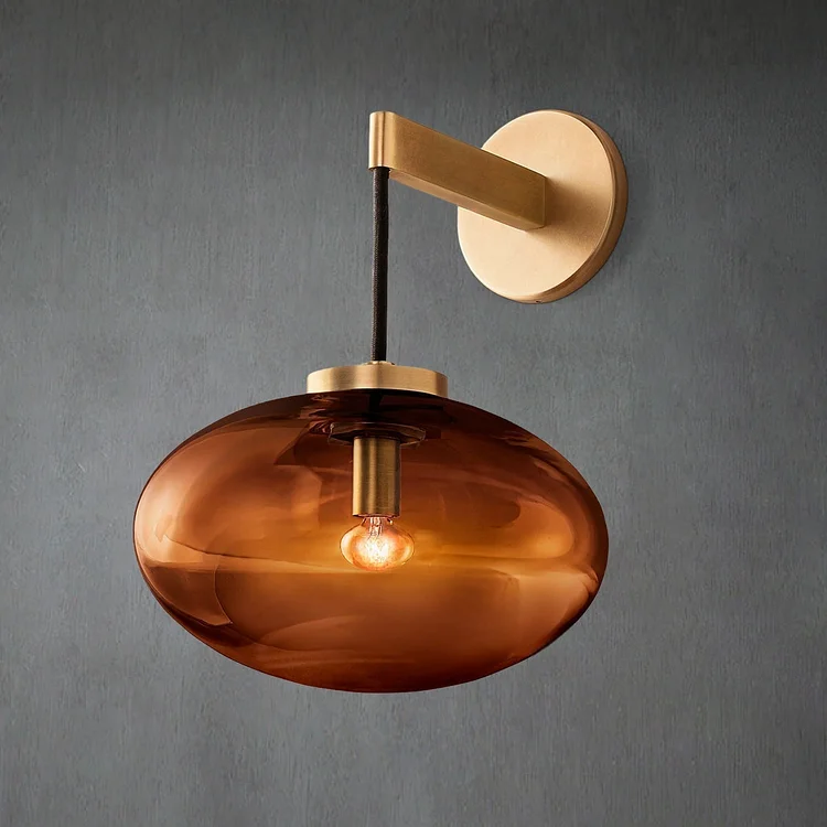 Curvette Smoke Glass Wall Sconce Vjlight