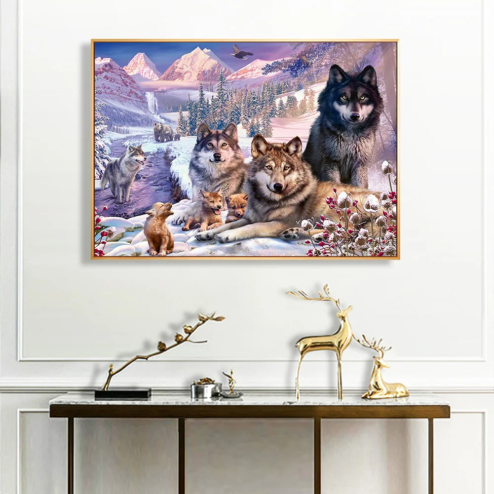 Diamond Painting - Full Round Drill - Wolf(Canvas|60*50cm)