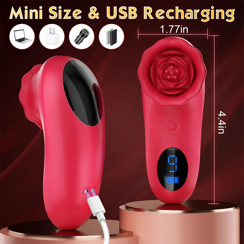 Rose Sex Toy Mini Tapping Clit Vibrators