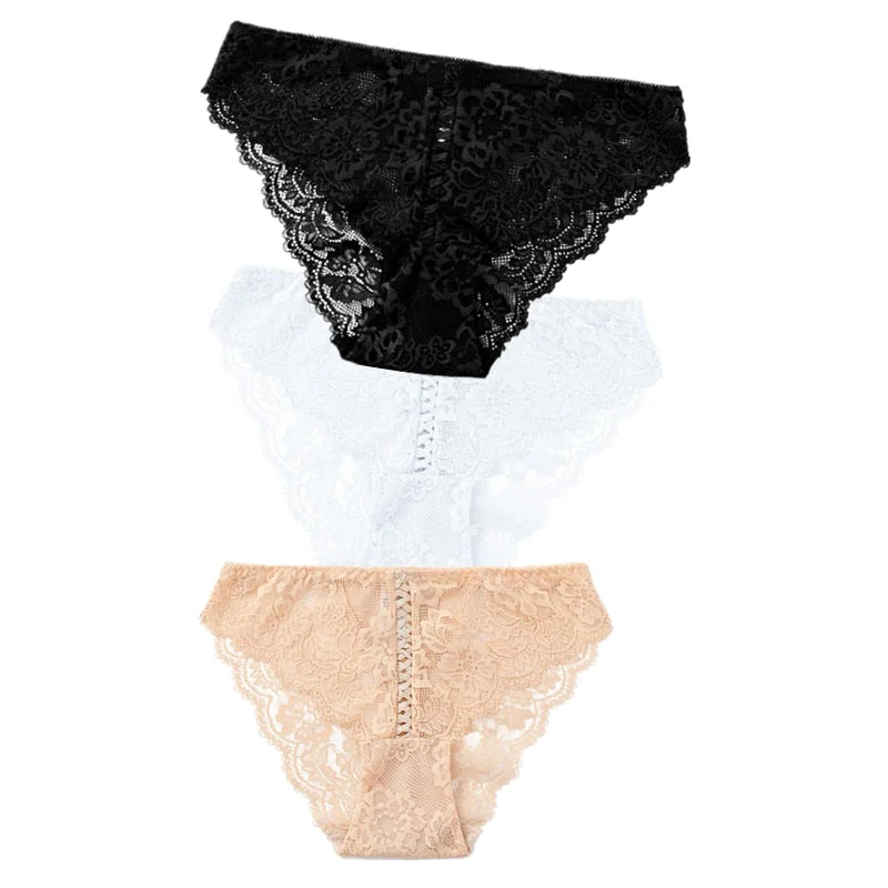 3pcs Sexy Lace Panty Women Briefs Panties Women Low Waist Lingerie Underwear Female Sexy Iminates L XL XXL Underpant 8 Colors